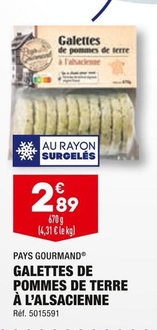 ALDI Pays gourmand galettes de pommes de terre offre