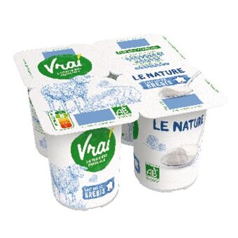 Auchan Yaourt nature au lait de brebis bio vrai offre