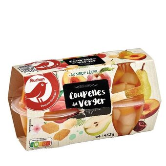 Auchan Coupelles du verger au sirop léger auchan offre