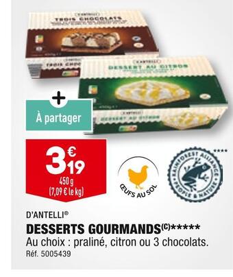 Dâantelli desserts gourmands