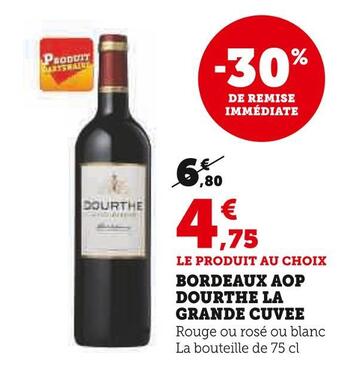 U Express Dourthe bordeaux aop la grande cuvee offre