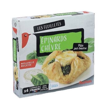 Auchan Feuilletés chèvre épinards surgelés auchan offre