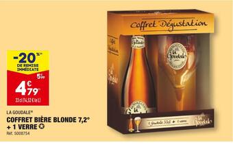 ALDI La goudale coffret bière blonde 7,2° + 1 verre offre