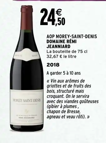 Intermarché AOP morey-saint-denis domaine rémi jeanniard offre
