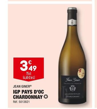 ALDI Jean giner igp pays d’oc chardonnay offre