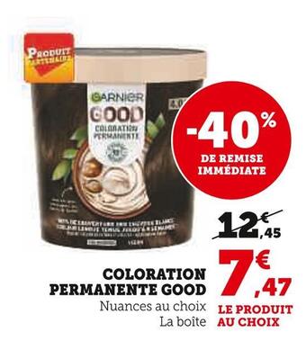Super U Garnier coloration permanente good offre