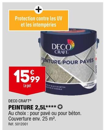 ALDI Deco craft peinture 2,5l offre