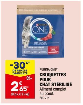 ALDI Purina one croquettes pour chat stérilisé offre