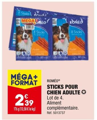 Roméo sticks pour chien adulte