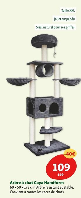 Maxi Zoo Hamiform arbre à chat gaya offre