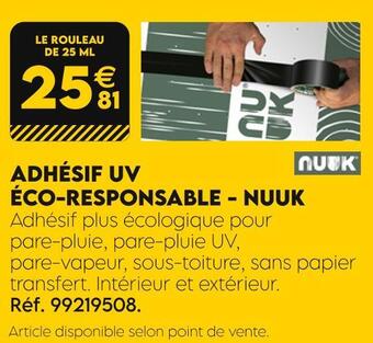 Nuuk adhésif uv éco-responsable