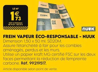 Nuuk frein vapeur éco-responsable