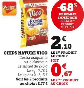 Super U Vico chips nature offre