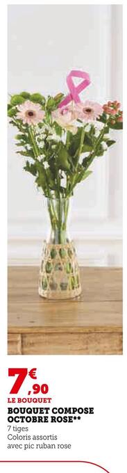 Super U Bouquet compose octobre rose offre