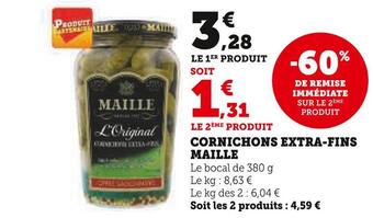 Super U Maille cornichons extra-fins offre