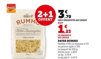 Super U Rummo pates offre