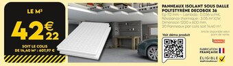 Isobox panneaux isolant sous dalle polystyrène decobox 36