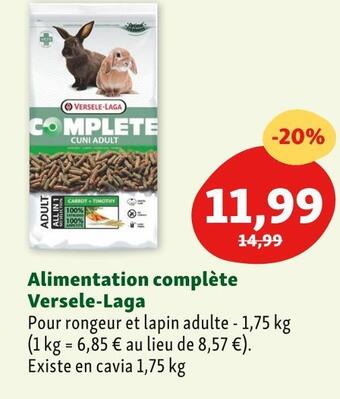 Maxi Zoo Versele-laga alimentation complète offre
