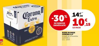 Super U Corona biere blonde 4,5° offre