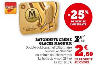 Super U Magnum batonnets creme glacee offre