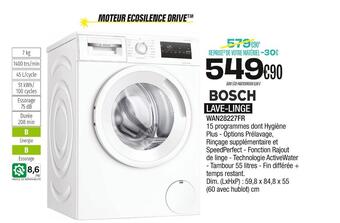 Blanc Brun Bosch lave-linge offre