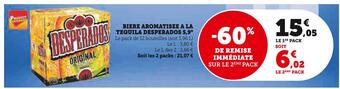 Super U Desperados biere aromatisee a la tequila 5,9° offre