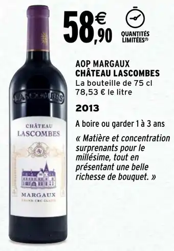 Intermarché AOP Margaux Château Lascombes offre