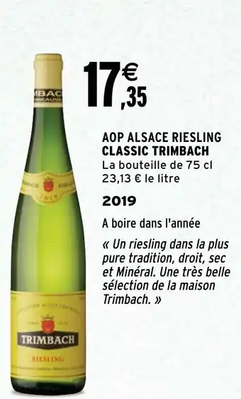 Intermarché AOP Alsace Riesling Classic Trimbach offre