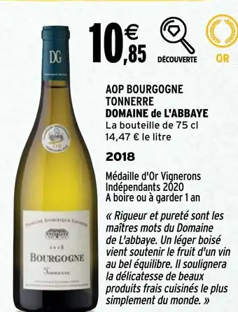 Intermarché AOP Bourgogne Tonnerre offre