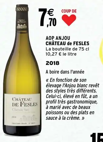 Intermarché AOP Anjou Château de Fesles offre