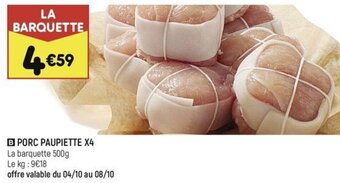 Leader Price B PORC PAUPIETTE X4 offre