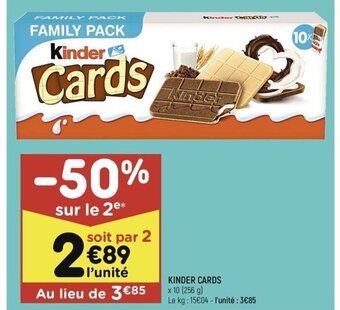 Leader Price KINDER CARDS offre