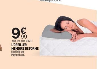 Centrakor L'OREILLER MÉMOIRE DE FORME offre