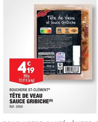 ALDI TÊTE DE VEAU SAUCE GRIBICHE offre