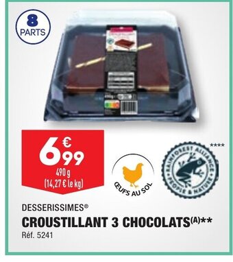 ALDI CROUSTILLANT 3 CHOCOLATS offre
