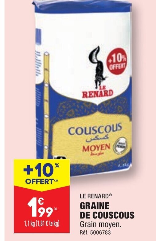 Promo GRAINE DE COUSCOUS chez ALDI