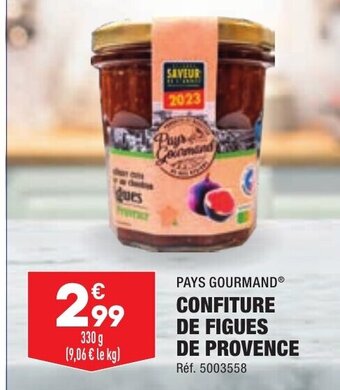 ALDI PAYS GOURMAND CONFITURE DE FIGUES DE PROVENCE offre