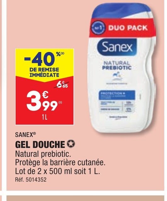 Promo SANEX GEL DOUCHE chez ALDI