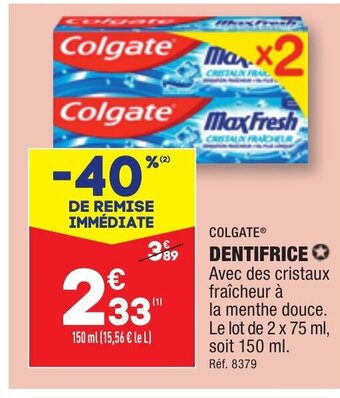 ALDI DENTIFRICE offre