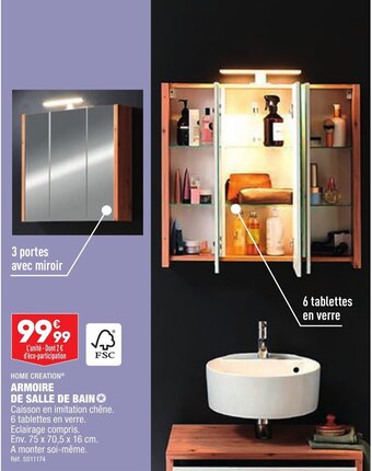 ALDI ARMOIRE DE SALLE DE BAIN offre