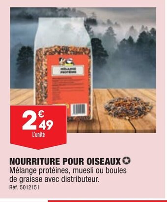 NOURRITURE POUR OISEAUX