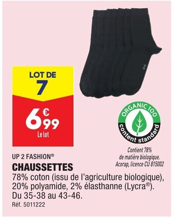 ALDI CHAUSSETTES offre