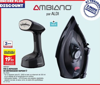 ALDI FER À REPASSER OU DÉFROISSEUR VAPEUR offre