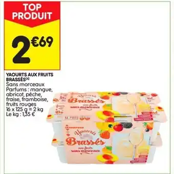 Yaourts aux fruits brassés