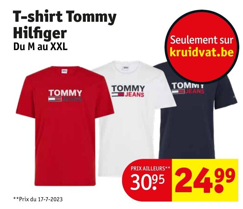 Promo Tshirt Tommy Hilfiger Du M au XXL chez Kruidvat