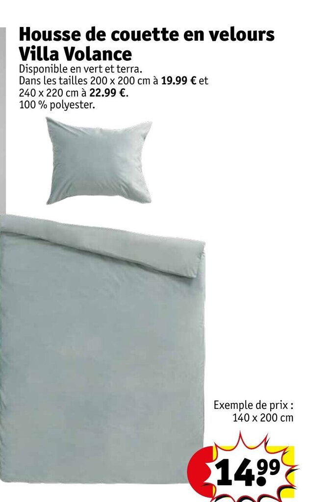 Kruidvat Housse de couette en velours Villa Volance offre