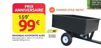 Rural Master REMORQUE AUTOPORTÉE ACIER offre