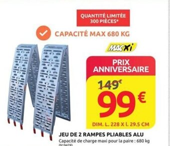 JEU DE 2 RAMPES PLIABLES ALU