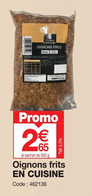 Promocash Oignons frits EN CUISINE offre