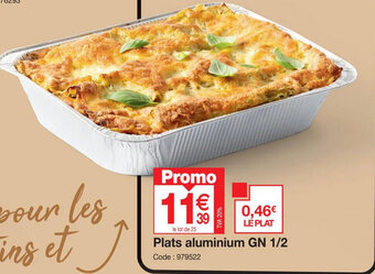 Promocash Plats aluminium GN 1/2 offre